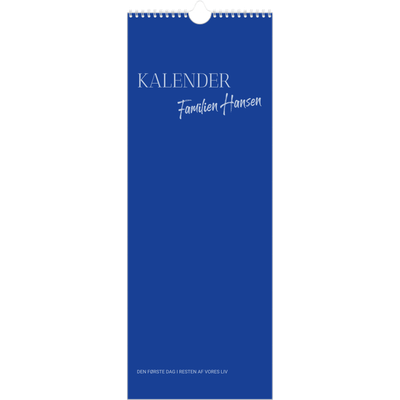 Køkkenkalender  — Klassisk kobolt [kalender forside]