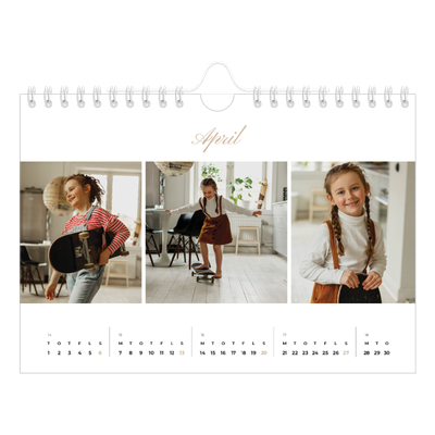 A5 Foto Kalender — Fotolister [April]