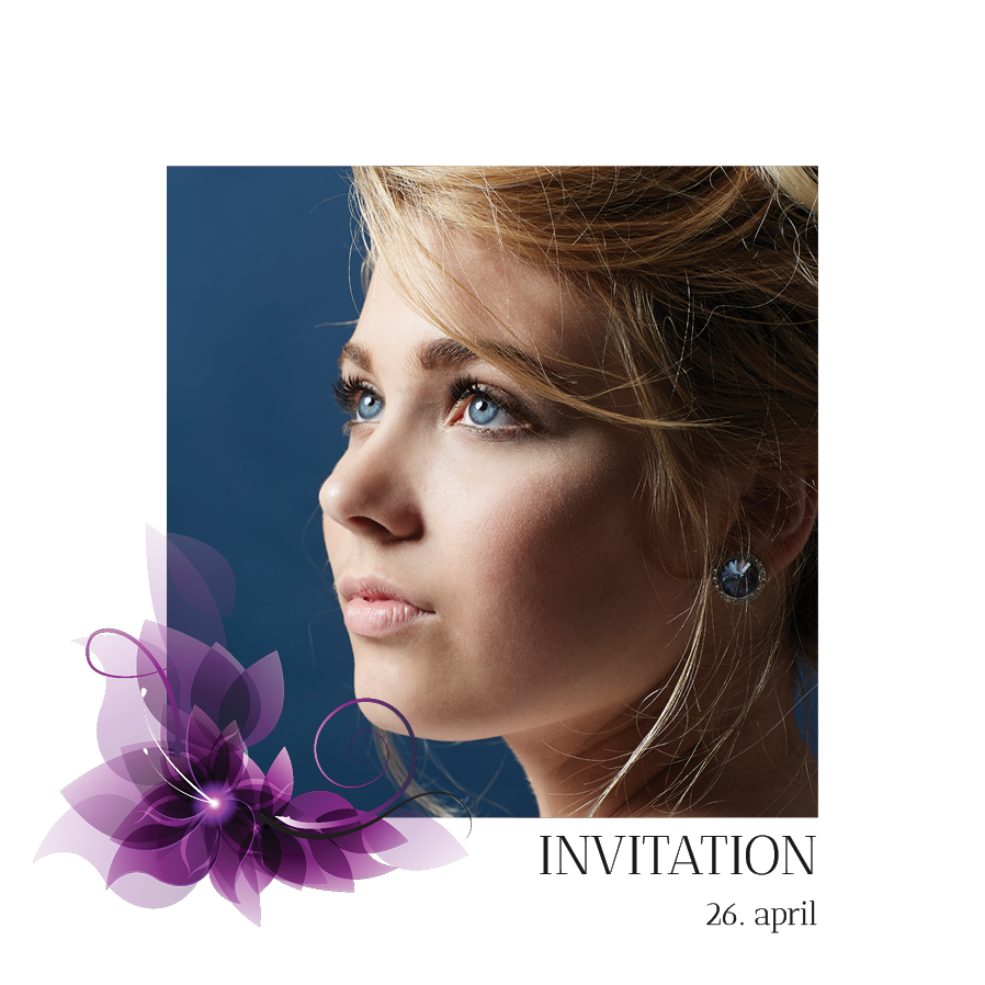 Invitationer — Lilla blomst