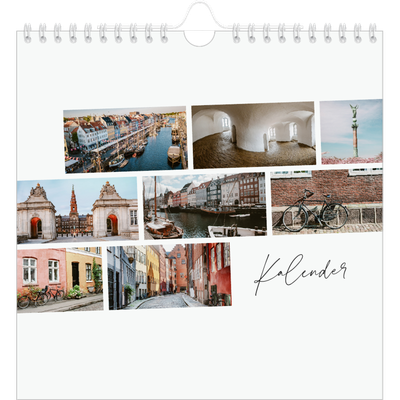 Årskalender kvadratisk — Byferie (hvid) [kalender forside]