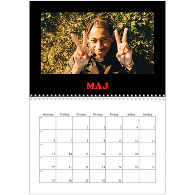 Fotokalender A4 dobbelt (30 x 40 cm) — Sjov type [kalender forside]