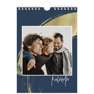 A5 Foto Kalender — Gylne penselstrøk [kalender forside]