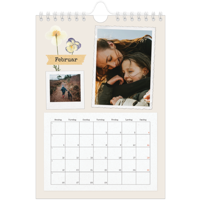 A5 Foto Kalender — Vintage scrapbooking [Februar]