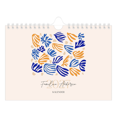 A5 Foto Kalender — Minimalistisk koral [kalender forside]