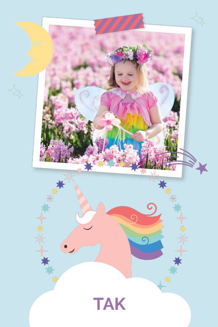 Takkekort — Enhjørning