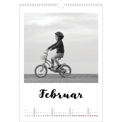 Årskalender A3 — Håndskrevet [Februar]