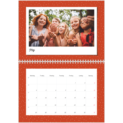 Fotokalender A4 dobbelt (30 x 40 cm) — Farverige minder [kalender forside]