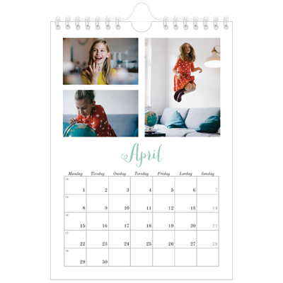 A5 Foto Kalender — Hej verden [April]