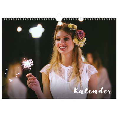 A3 Foto Kalender — Simpel skrift [kalender forside]