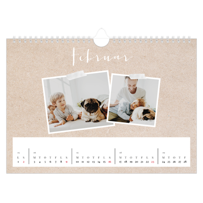 Fotokalender A4 — Scrapbogs kalender [Februar]