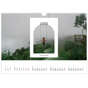 A3 Landskab Fotokalender — Den åbne bue