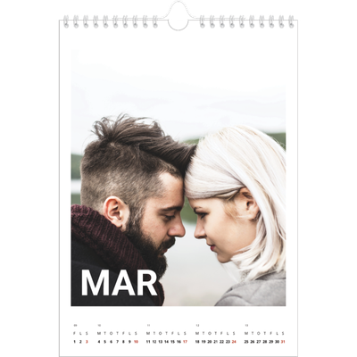 Fotokalender A4 (20 x 30 cm) — Stor måned [Marts]