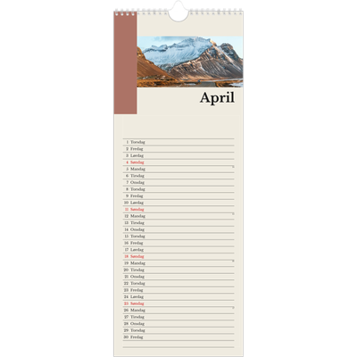 Køkkenkalender  — Verdens seværdigheder [April]