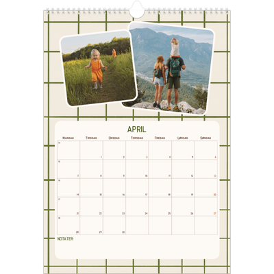 Årskalender A3 — Retro mønstre [April]