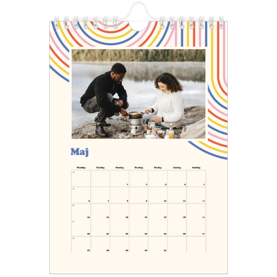A5 Foto Kalender — Retro striber [kalender forside]
