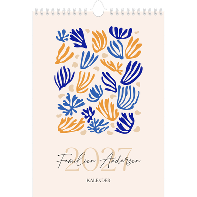 Fotokalender A4 (20 x 30 cm) — Minimalistisk koral [kalender forside]