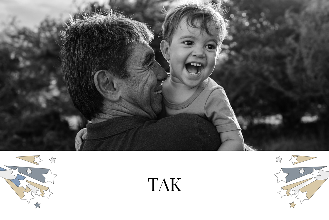 Takkekort — Takkekort med stjerneskud