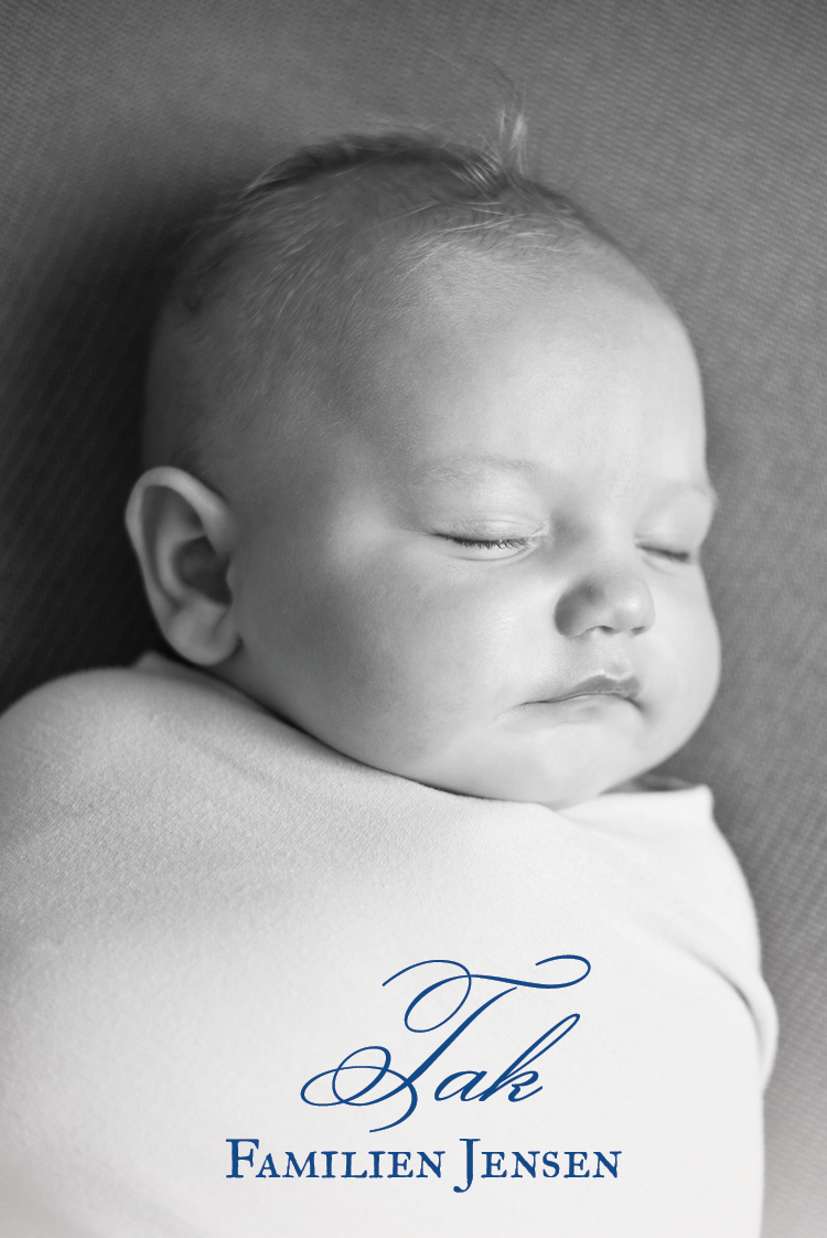 Takkekort — Blå dis