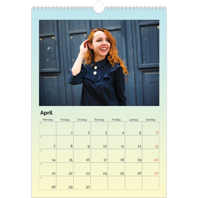 Årskalender A3 — Pastelfarver [April]