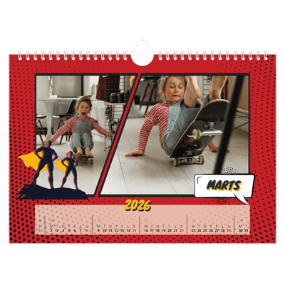 Fotokalender A4 — Tegneserie [Marts]