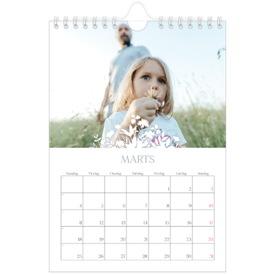 A5 Foto Kalender — Blomstmotiv [Marts]