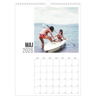 Årskalender A3 — Forkortet tekst [kalender forside]