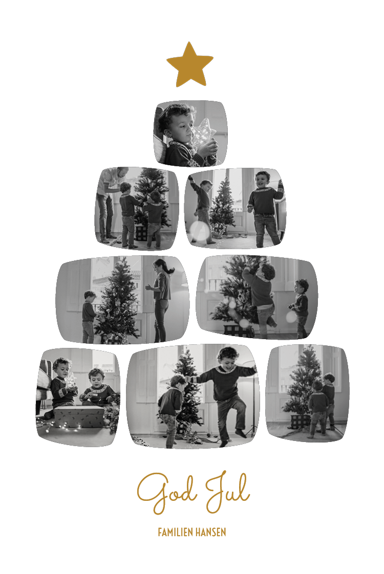 Kort — Mindetræ - hvid