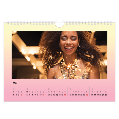 Fotokalender A4 — Pastelfarver [kalender forside]