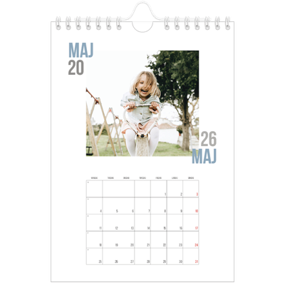 A5 Foto Kalender — Dublet tekst [kalender forside]
