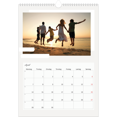 Årskalender A3 — Pastellfarver [April]