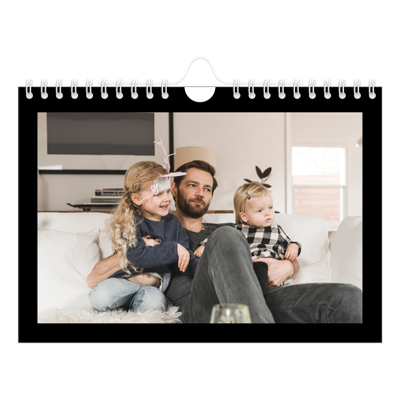 A5 Foto Kalender — Sort ramme [kalender forside]