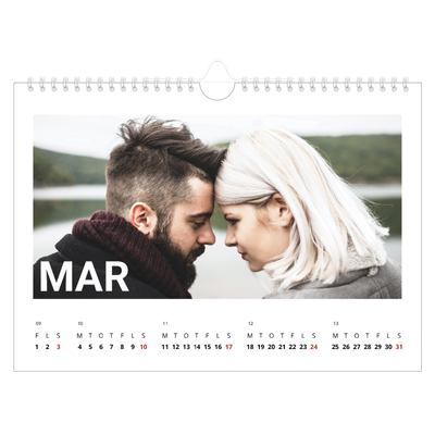 Fotokalender A4 — Stor måned [Marts]