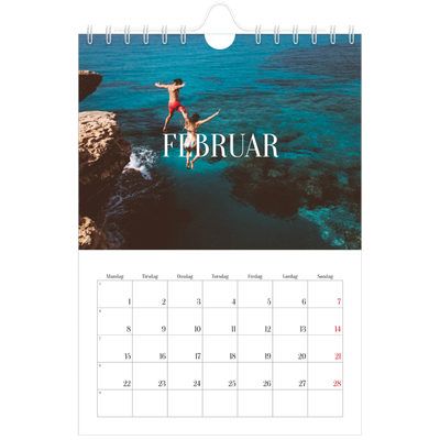 A5 Foto Kalender — Endeløs flugt [Februar]