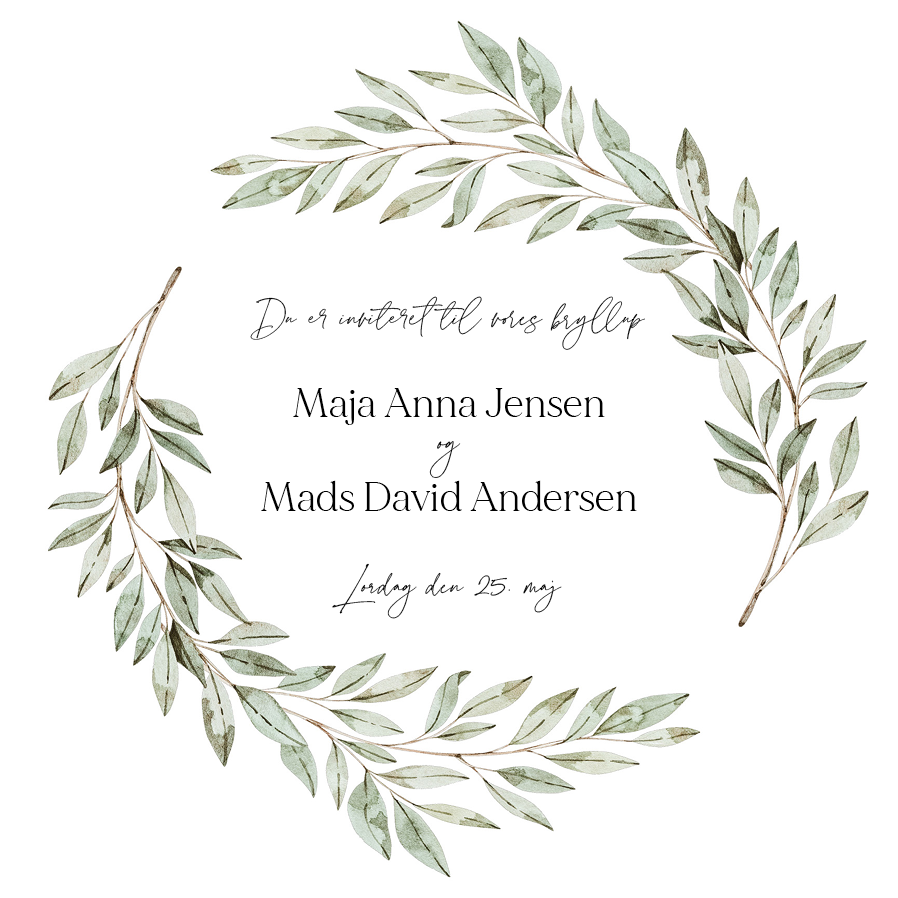 Invitationer — Havebryllup