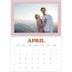 Fotokalender A4 dobbelt (30 x 40 cm) — Retro rammer [April]