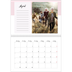 Fotokalender A4 dobbelt (30 x 40 cm) — Kalender med "To do"-liste [April]