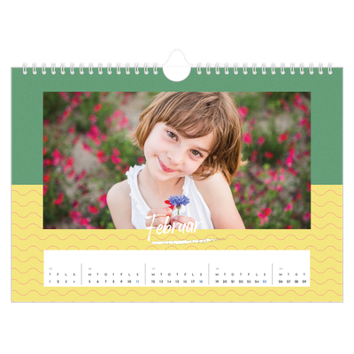Fotokalender A4 — Farverig kalender [Februar]