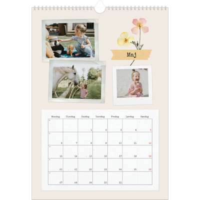 Årskalender A3 — Vintage scrapbooking [kalender forside]