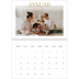 Fotokalender A4 dobbelt (30 x 40 cm) — Guld stor skrift [Januar]