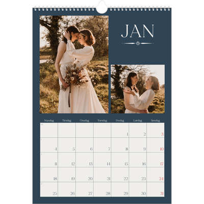 Årskalender A3 — Skifer & seriffer [Januar]
