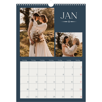 A3 Foto Kalender — Skifer & seriffer