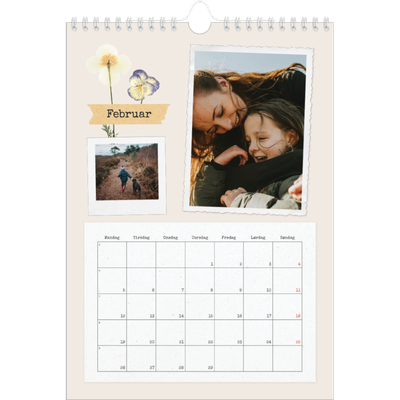 Fotokalender A4 (20 x 30 cm) — Vintage scrapbooking [Februar]