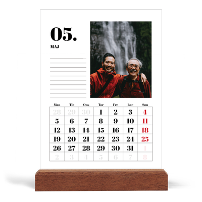 Staffeli kalender - stående  — Serif og øjeblikke [kalender forside]