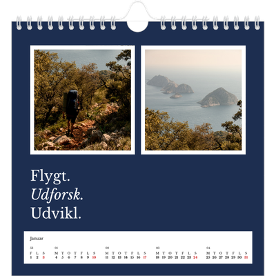 Årskalender kvadratisk — Redaktionel Jord [Januar]