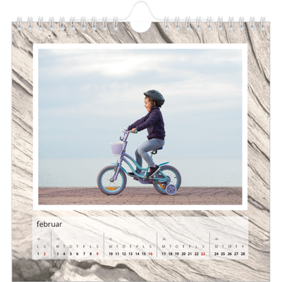 Årskalender kvadratisk — Træbark [Februar]