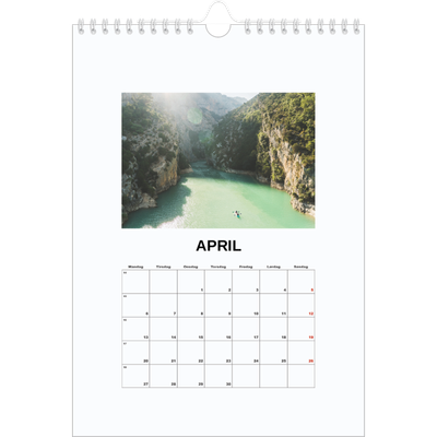 Fotokalender A4 (20 x 30 cm) — Simpelt billede [April]