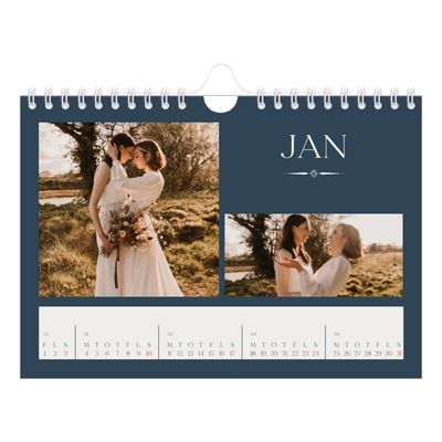 A5 Foto Kalender — Skifer & seriffer [Januar]