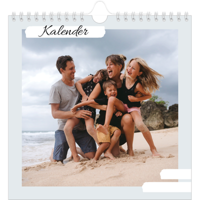 Årskalender kvadratisk — Pastellfarver [kalender forside]