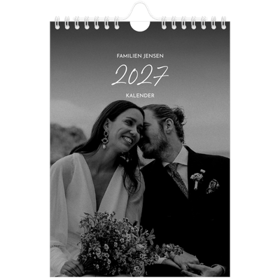 A5 Foto Kalender — Elegant skrift [kalender forside]