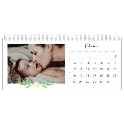 Bordkalendere — Blomsterillustrationer [Februar]